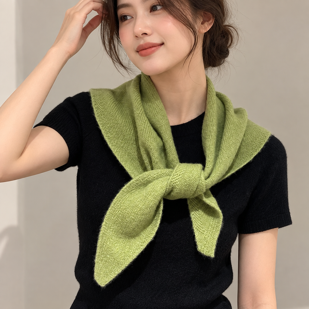 Korean Style Wool Triangle Scarf