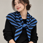 Colorful Striped Wool Triangle Scarf
